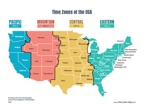Map of Central Time Zone