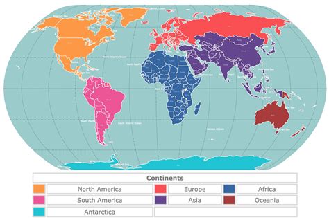 Examples of MAP Implementation in Various Industries Map of Continents and Oceans