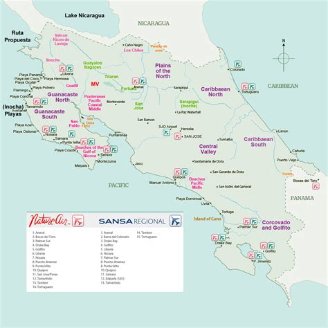 Examples of MAP implementation in various industries Map Of Costa Rica With Airports
