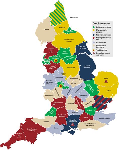 Map of Counties in England