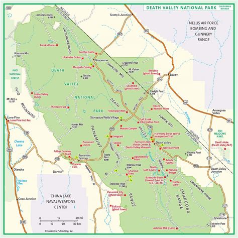Map Of Death Valley National Park