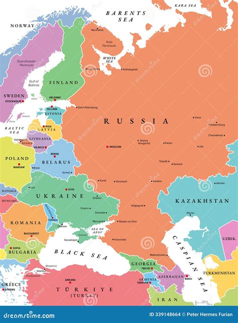 Map of East Europe Countries