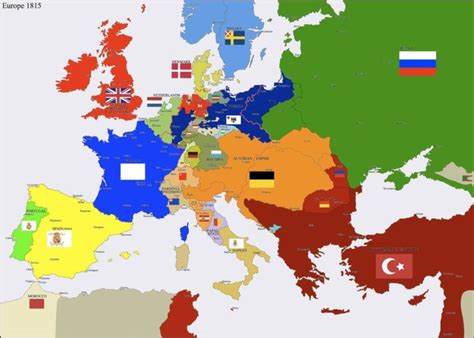 Map of Europe in 1815
