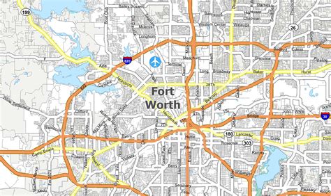 Map of Fort Worth Texas