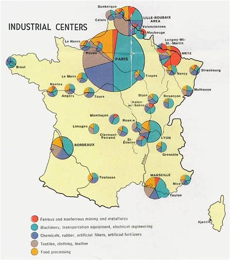 Map of France with Cities