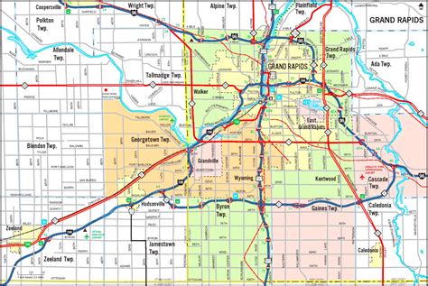 MAP of Grand Rapids Michigan