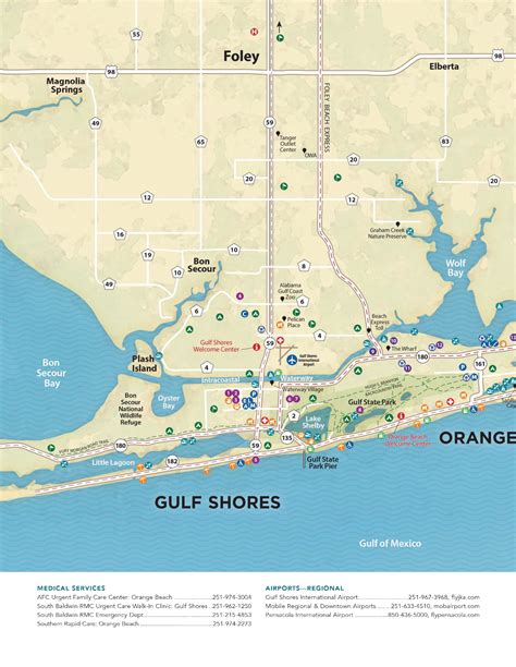 map of Gulf Shore Alabama