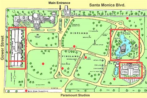 MAP of Hollywood Forever Cemetery