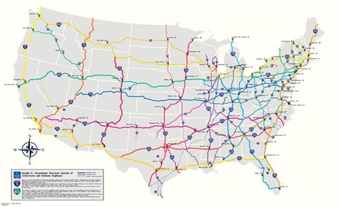 Map of Interstate Highways in US