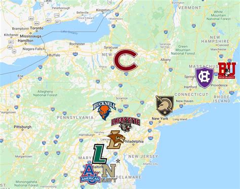 Ivy League School Map