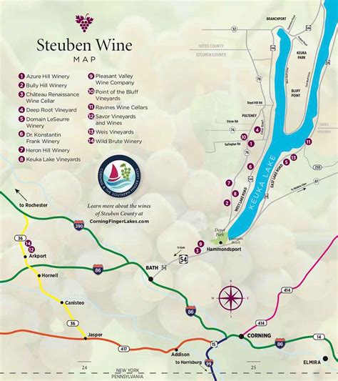 Map Of Keuka Lake Wineries