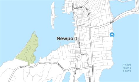 Map of Newport Rhode Island