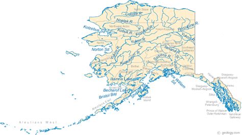 MAP of Rivers in Alaska