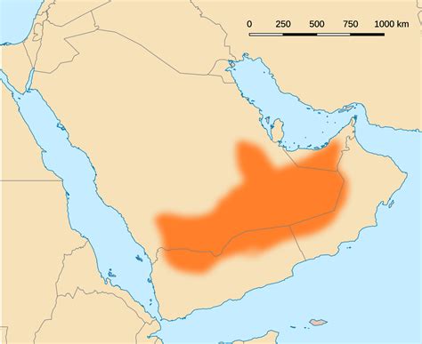 Map of Rub Al Khali
