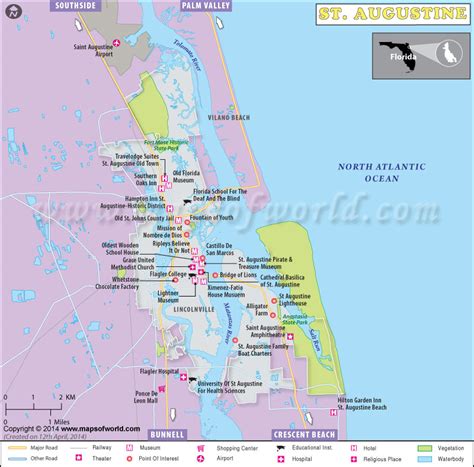 Map of Saint Augustine, Florida