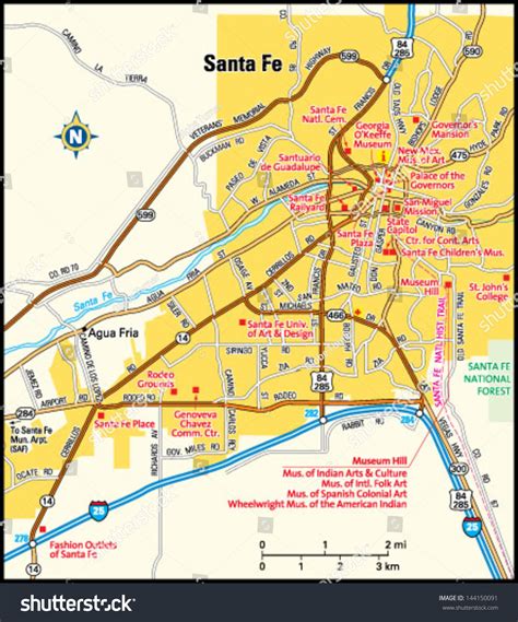 Map of Santa Fe New Mexico