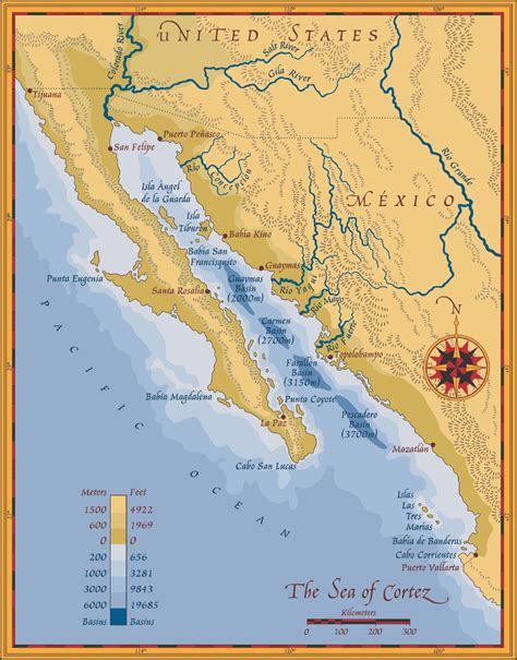 Map of Sea of Cortez