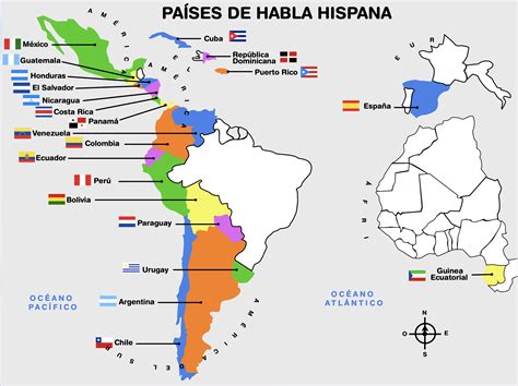 MAP Implementation in Various Industries Map of Spanish Speaking Countries