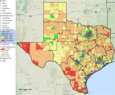 Map of Texas School Districts