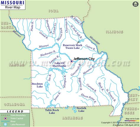 Map of the Missouri River