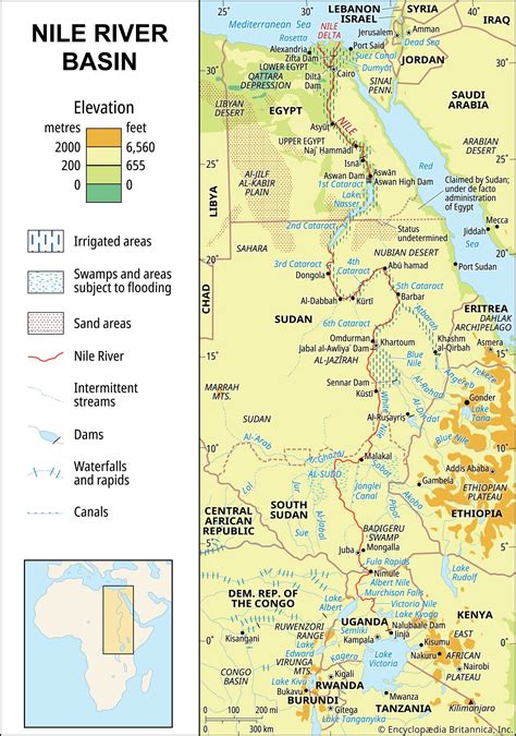 Map of the Nile River