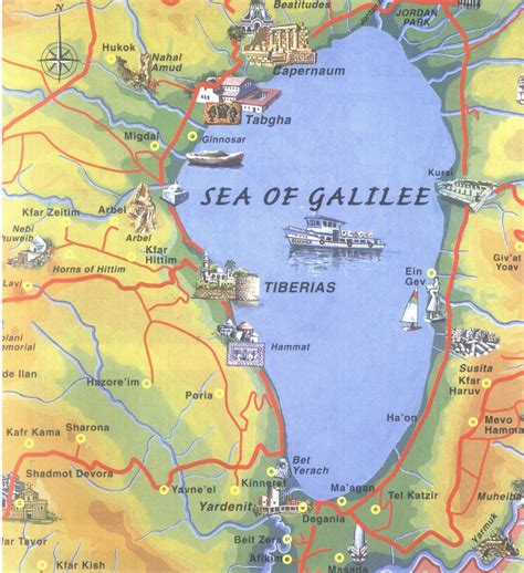 Map of the Sea of Galilee