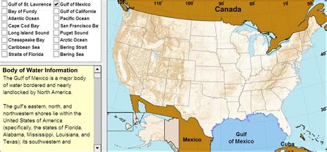 Map of the United States Oceans