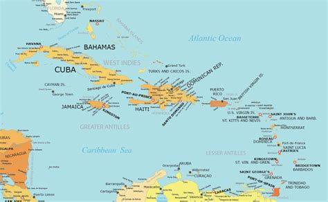 Map of the West Indies