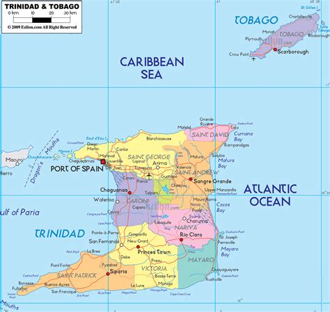 Trinidad and Tobago Map