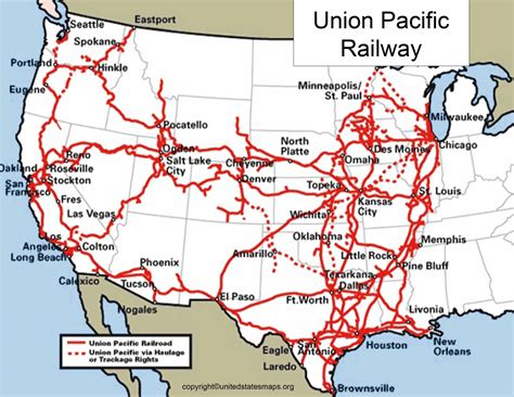 Map of Union Pacific Railroad