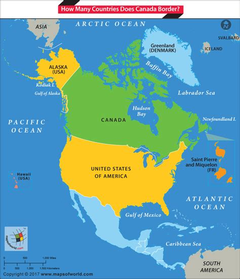 Map Of Us Canada Border