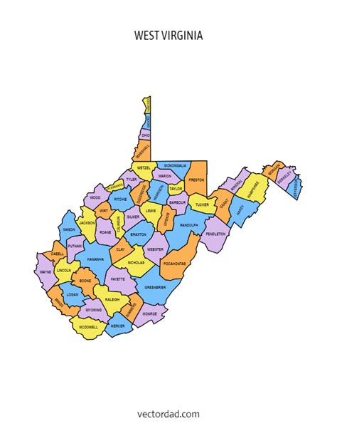 Map Of West Virginia Counties