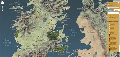 Map of Westeros and Essos