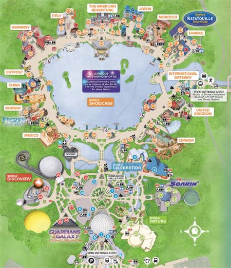 Map Of World Showcase Epcot