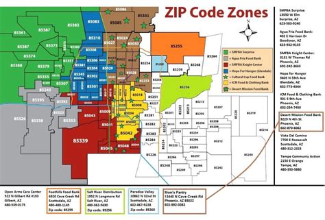 Map of Zip Codes in Phoenix
