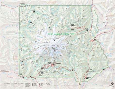 Mt Rainier National Park Map