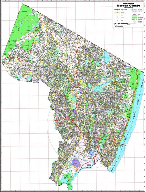 Map of Bergen County, New Jersey