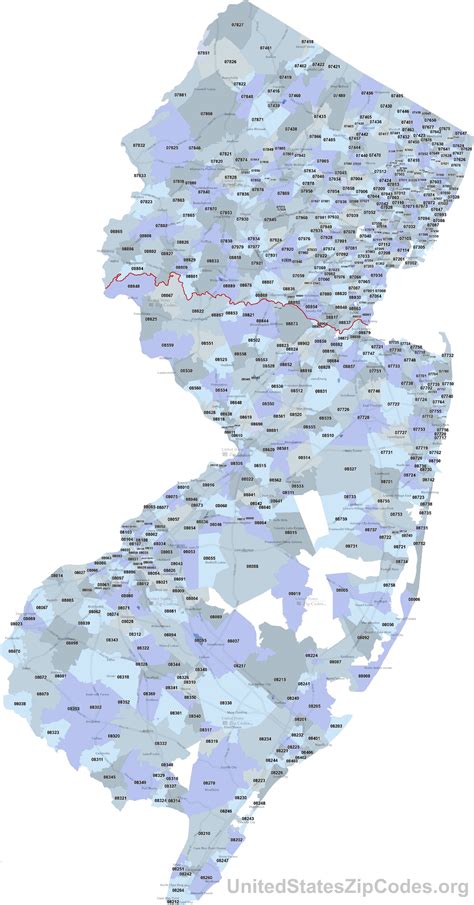 New Jersey Zip Code Map