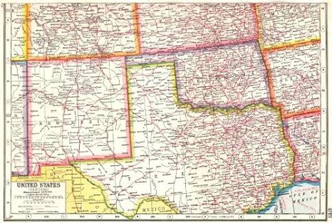 New Mexico and Texas Map
