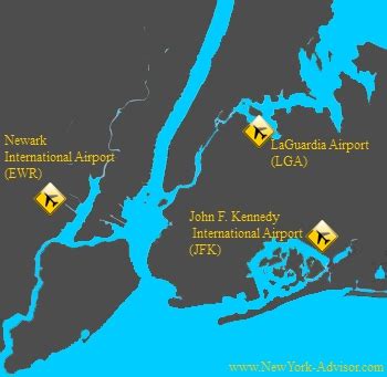 Examples of MAP implementation in various industries New York City Airports Map