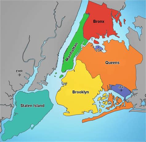 New York City Map Boroughs