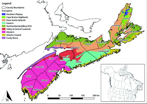 Map of Nova Scotia showcasing various industries implementing MAP