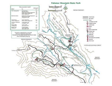 A map of Oak Mountain State Park