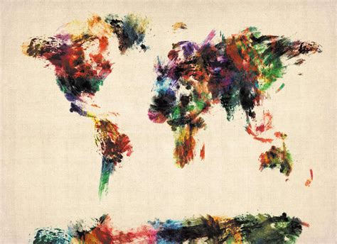 World Map Painting