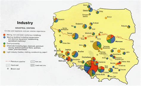 Map of Poland showing various industries implementing MAP