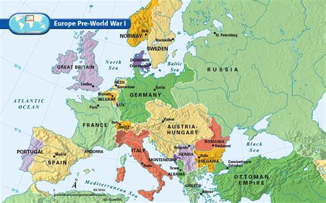 Pre-WWI Map of Europe