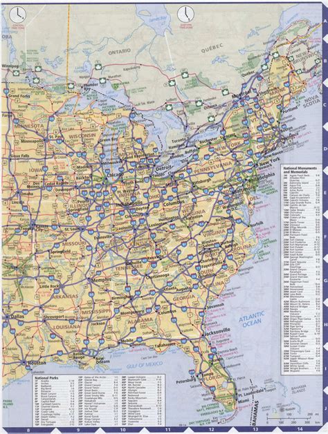 Road Map Eastern United States