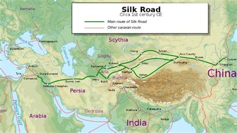 Silk Road on a Map