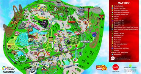 Six Flags Map New Jersey