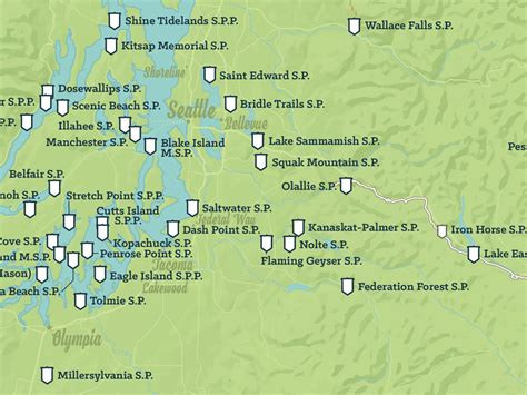 State Parks in Washington MAP